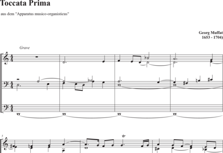 Muffat, Georg: Toccata Prima - Orgel>mPed:0