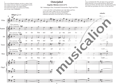 Schäfer, Martina: Easter Cheer (Now the Heavens are Opened) - Choir>SATB+Flute+Orgwp:0