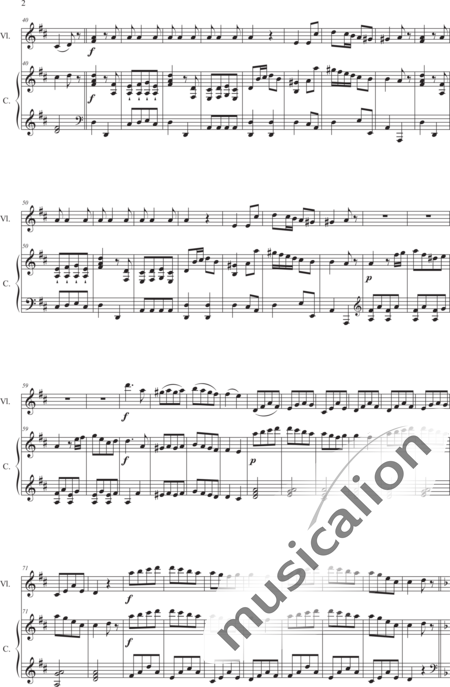 Brandenstein, Caroline von: Sonata in D: 2nd movement: Rondo grazioso - Violin+Piano:2