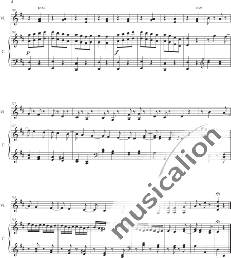 Brandenstein, Caroline von: Sonata in D: 2nd movement: Rondo grazioso - Violin+Piano:4