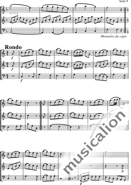 Mozart, Wolfgang Amadeus: Serenade, 1st mvt. (arr. for recorders ATB) - Recorder 3:9