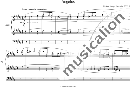 Karg-Elert, Sigfrid : Angelus - Orgel>mPed:0