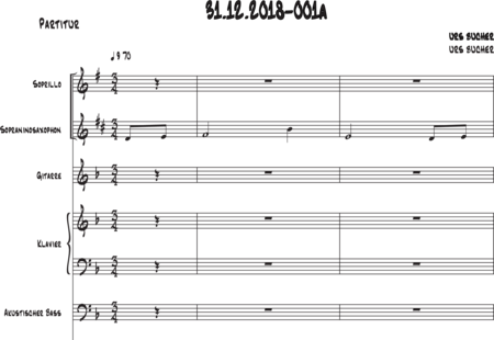 Bucher, Urs: Blue Line - Saxophon B+Saxophon Es+Kl+Git+Px+Eb:0