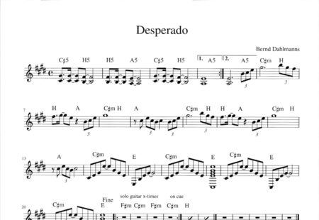 Dahlmanns, Bernd: Desperado - Gitarre:0