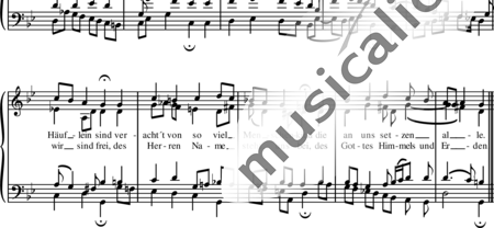 Bach, Johann Sebastian: Si Dios no hubiera estado entonces con nosotros(Coral) - Coro>SATB+Órgano:1