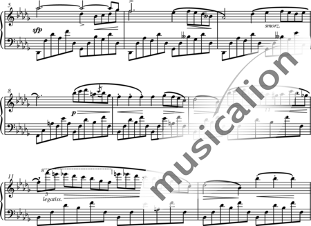 Chopin, Frederic: Nocturne b-moll - Klavier:1