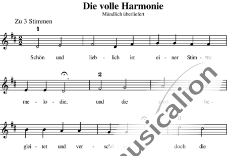 Anonymus, Unknown: Die volle Harmonie - Solo>x:0