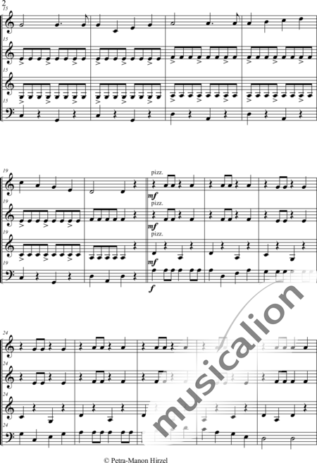 Anónimo, desconocido: Drunken sailor - Violín 2+[Vla+Vc]:2