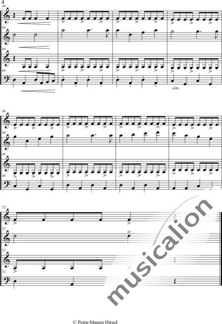 Anónimo, desconocido: Drunken sailor - Violín 2+[Vla+Vc]:4