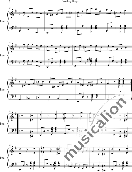 Ramírez, Cristian: Pasillo y Rag - Klavier:2