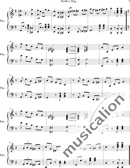 Ramírez, Cristian: Pasillo y Rag - Klavier:3