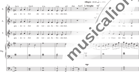 Schäfer, Martina: Der sanfte Glanz der Gnade, Gemeindelied (Der sanfte Glanz der Gnade) - Chor>SAT+Orgel>mPed:2