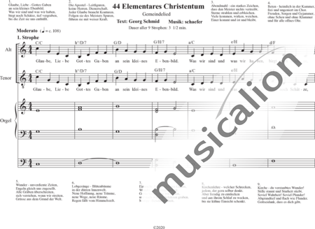 Schäfer, Martina: Elementares Christentum Gemeindelied (Glaube, Liebe, Gottes Gaben) - Chor>AT+Orgel>mPed:0