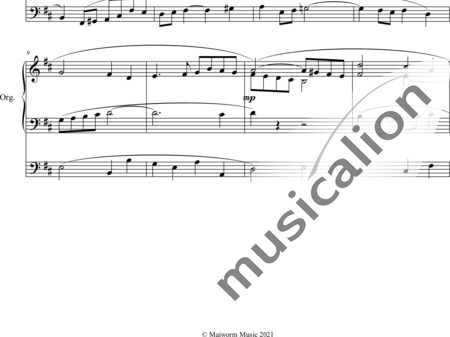 Dvorak, Antonin: Fughetta D-Dur - Orgel>mPed:1