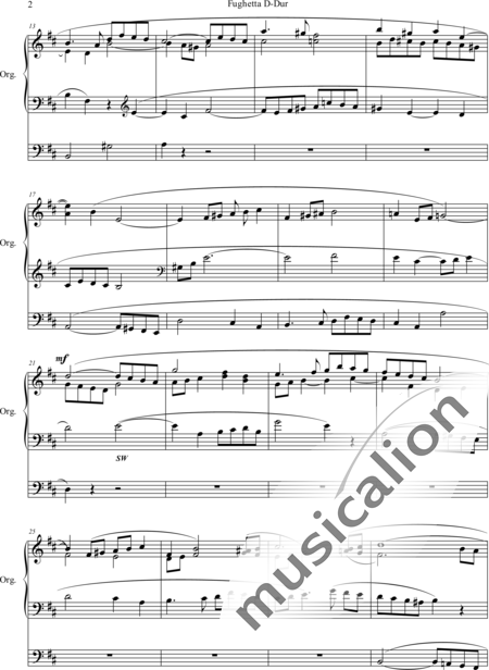 Dvorak, Antonin: Fughetta D-Dur - Orgel>mPed:2
