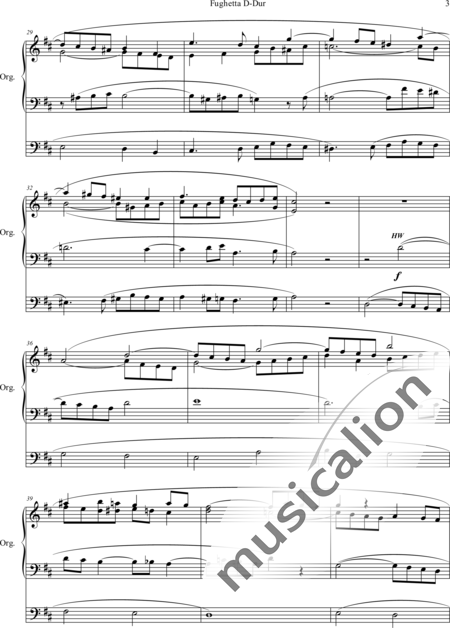 Dvorak, Antonin: Fughetta D-Dur - Orgel>mPed:3