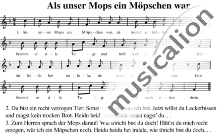 Anonymus, Unbekannt: Als unser Mops ein Möpschen war - Solo>X:0