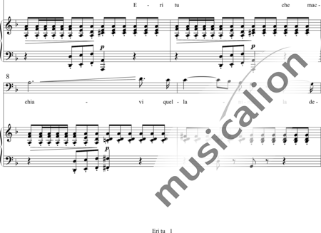 Verdi, Giuseppe: Eri tu - Solo>Bass+Klavier:1