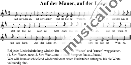Anonymus, Unknown: Auf der Mauer - auf der Lauer - Solo>x:0