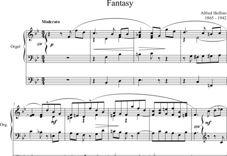 Hollins, Alfred: Fantasy B-Dur - Orgel>mPed:0