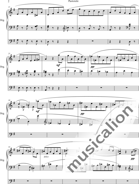 Bruckner, Anton: Pastorale G-Dur - Orgel>mPed:2