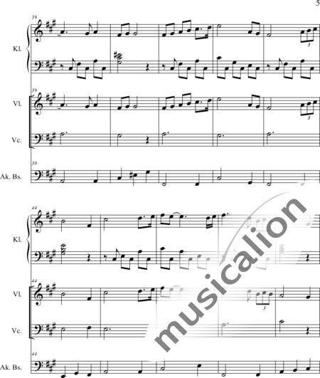 Weidner, Herb: Im Sommergarten - Klavier+[Vl+Vc+Kb]:5