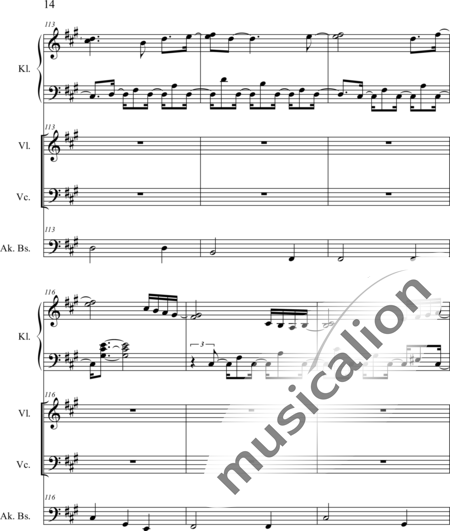 Weidner, Herb: Im Sommergarten - Klavier+[Vl+Vc+Kb]:14