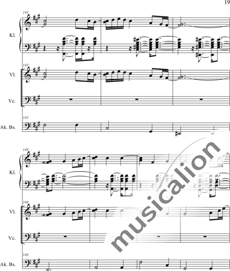 Weidner, Herb: Im Sommergarten - Klavier+[Vl+Vc+Kb]:19