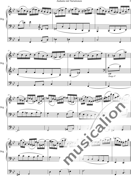 Allison, Horton: Andante B-Dur - Orgel>mPed:3