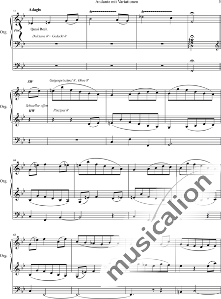 Allison, Horton: Andante B-Dur - Orgel>mPed:5