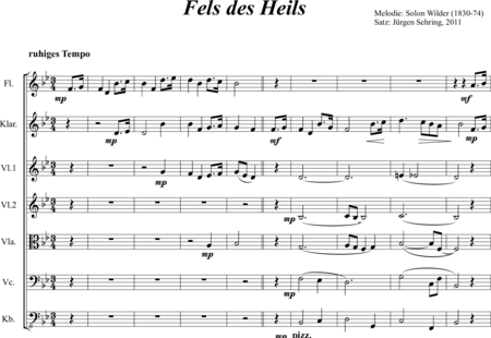 Wilder, Solon: Fels des Heils - Flöte+[Vl2]+Klar+[Vla+Vc+Kb]:0
