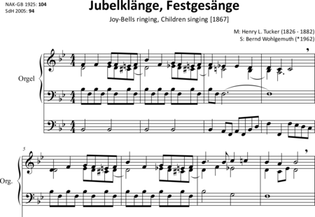 Tucker, Henry: Joy-Bells ringing, Children singing - Organ>wped:0