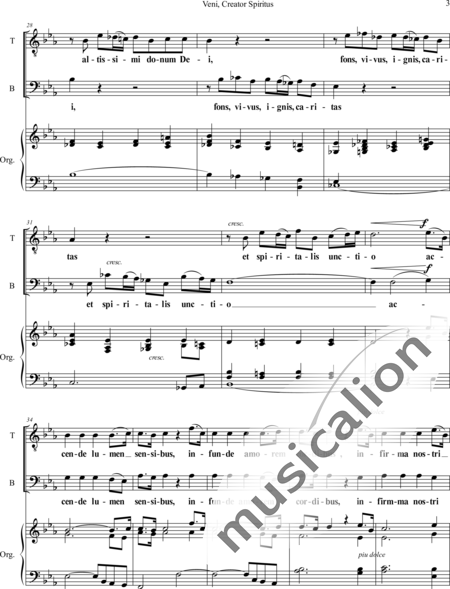 Franck, César
: Veni creator Spiritus for TB and Organ - Coro>TB+Órgano>cPed:3