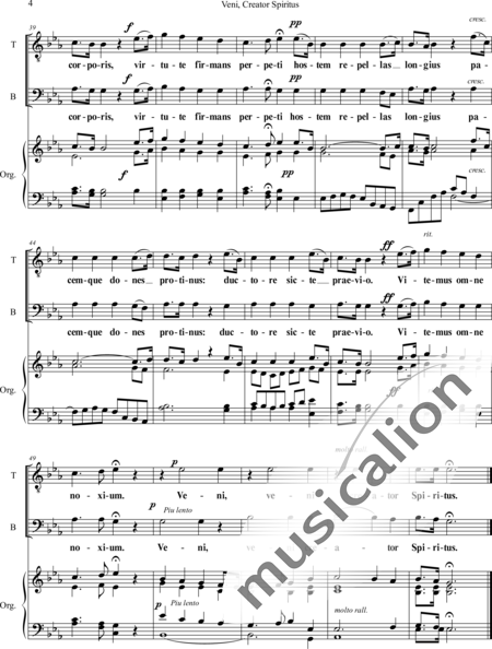 Franck, César
: Veni creator Spiritus for TB and Organ - Coro>TB+Órgano>cPed:4