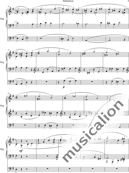 Conradi, Wilhelm: Präludium e-moll - Orgel>mPed:3
