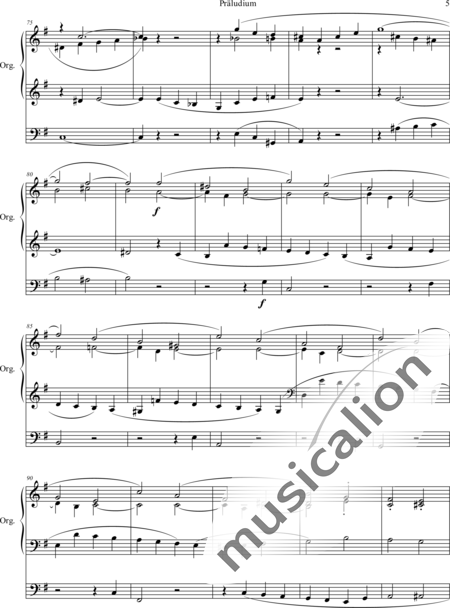 Conradi, Wilhelm: Präludium e-moll - Orgel>mPed:5