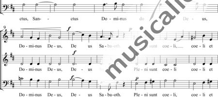 Kalivoda (Kalliwoda), Jan Václav : Missa a Tre: Sanctus - Chor>SAB:1