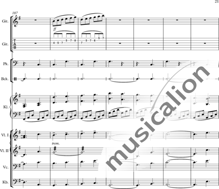 Albrecht, Pit: Symphony No. 3 - The 4 Elements, 2nd movement: Earth - Guirarra+[Vl2]+[Fl2]+Pno+[Ob+Clar]+[Vc+Cb]+[Fg]+[Cr+Trp+Trb]+[Perc]+[Tb]+[Tp]:21