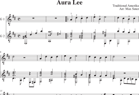 Anonymus, Unknown: Aura Lee - Guitar 2:0