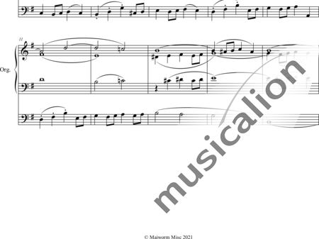 Lorenz, Karl Adolf: Nachspiel e-moll (Postlude E-minor) - Órgano>cPed:1