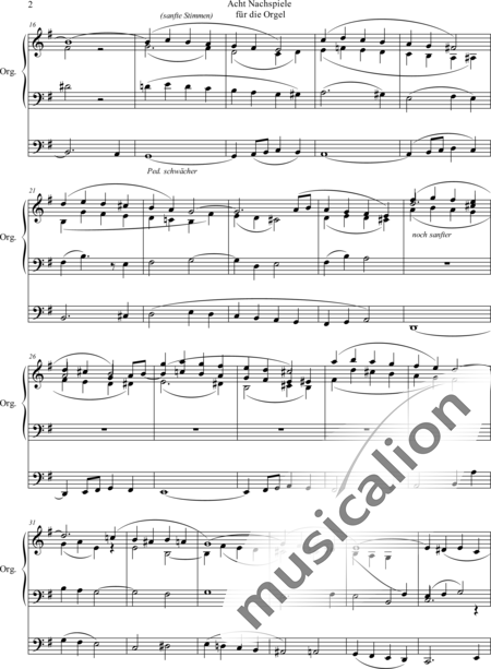 Lorenz, Karl Adolf: Nachspiel e-moll (Postlude E-minor) - Órgano>cPed:2
