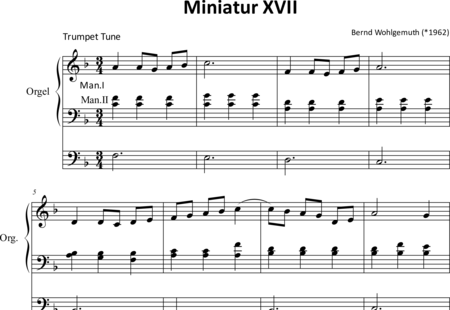 Wohlgemuth, Bernd: Miniature XVII - Órgano>cPed:0