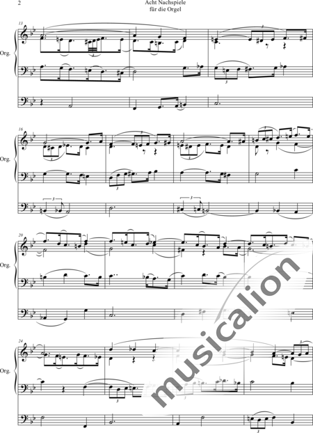 Lorenz, Karl Adolf: Nachspiel B-Dur - Orgel>mPed:2