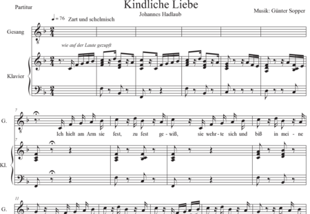 Sopper, Günter: Childlike Love (I held on to her arm) - Solo>x+Piano:0