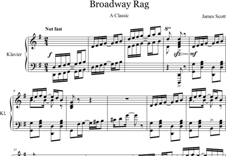 Scott, James: Broadway Rag - Piano:0