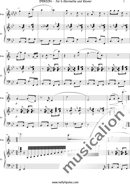 LiPuma, Nelly: Iperion for b clarinet and piano - Clarinet B+Piano:5