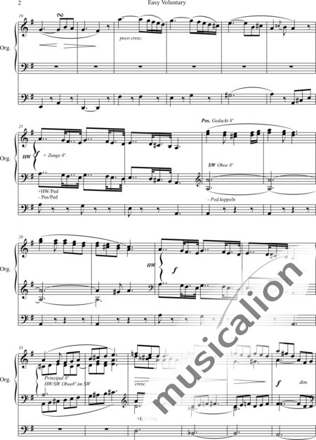 Spark, William: Easy Voluntary G-Dur - Orgel>mPed:2