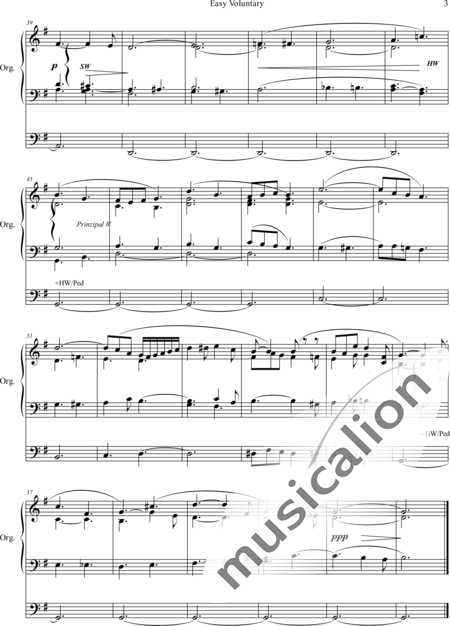 Spark, William: Easy Voluntary G-Dur - Orgel>mPed:3