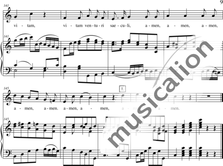 Neukomm, Sigismund Ritter von: Missa Ruralis, parts and organ-3rd movement: Credo - Choir>S+Organ:9