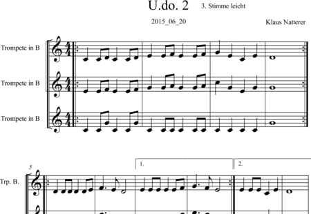 Natterer, Klaus: U.do. 2 - Trompeta 3:0